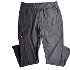 Zynergy Chicos comfort travel pants black womens size 1 (8/10) ankle 3 pockets